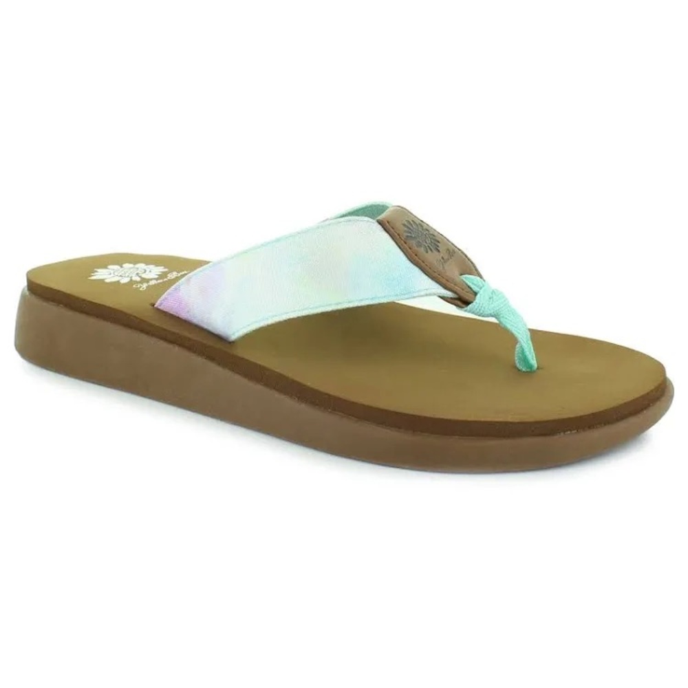YELLOW BOX- GERTIE MINT MULTI FLIP FLOP MEDIUM WIDTH NEW IN BOX